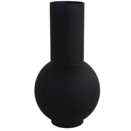 Βάζο Γυάλινο 013.787854 20x36cm Black Γυαλί