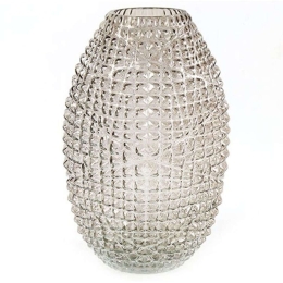Βάζο Γυάλινο 013.765716 20,5x30cm Grey Γυαλί