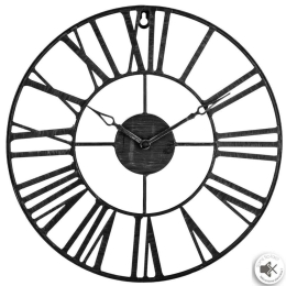 Ρολόι Τοίχου 07.162261C Φ36,5cm Black Μέταλλο