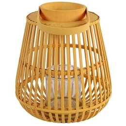 Φανάρι Ξύλινο 013.787502 31x34cm Yellow Ξύλο