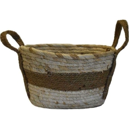 Καλάθι 00.06.67256 27x20x15cm Natural-Brown Ψάθα
