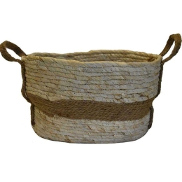 Καλάθι 00.06.67258 37x27x20cm Natural-Brown Ψάθα
