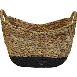 Καλάθι 00.06.66062 41x30x29cm Natural-Black Υδροϋάκινθος
