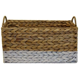 Καλάθι 00.06.66071 38x24x19cm Natural-White Υδροϋάκινθος
