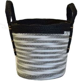 Καλάθι Ριγέ 00.06.67406 24x22cm Multi Ψάθα