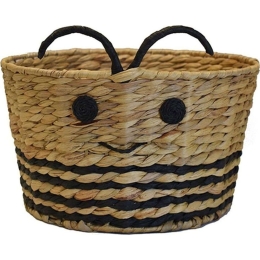 Καλάθι Αποθήκευσης Παιδικό 00.06.67220 37x20cm Black-Brown Ψάθα