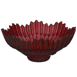 Διακοσμητικό Μπωλ Γυάλινο Novo 02.1110653 21x8cm Red Γυαλί