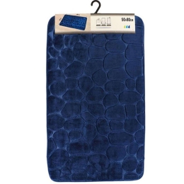 Πατάκι Μπάνιου Memory 06.7718N118 50x80cm Blue 50 X 80 100% Βαμβάκι
