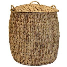 Καλάθι Αποθήκευσης Με Καπάκι 00.06.68551 37x41/47cm Natural Υδροϋάκινθος