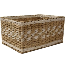 Καλάθι Rush 00.06.67441 34x24x17cm Natural-White Ψάθα