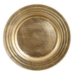 Διακοσμητική Πιατέλα 02.1120392 Φ33cm Gold Πλαστικό