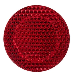 Διακοσμητική Πιατέλα Pixel 07.169548A Φ33cm Red Πλαστικό