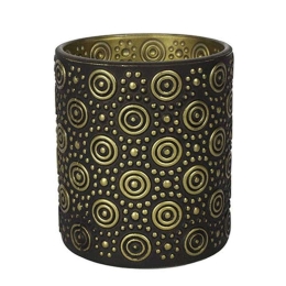 Κηροπήγιο Haley 013.784343 8,5x10cm Black-Gold