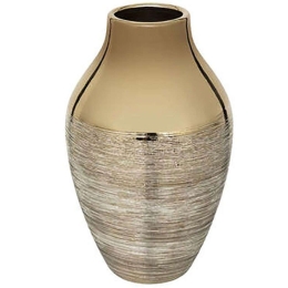 Βάζο 07.189183 15,5x26cm Gold Κεραμικό