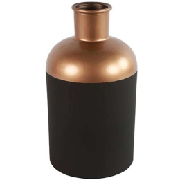 Βάζο Madelon 013.793757 17x31cm Black-Bronze Γυαλί