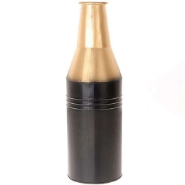 Βάζο Μπουκάλι 012.862259534 16,8x53,2cm Black-Gold Μέταλλο