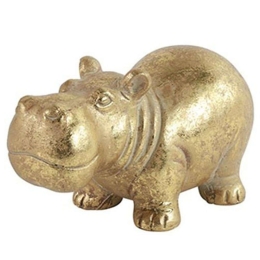 Διακοσμητικός Ιπποπόταμος 013.793596 16x7,5x9cm Gold Κεραμικό