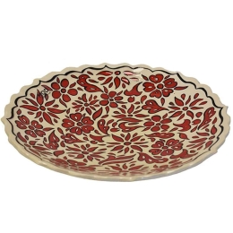 Διακοσμητική Πιατέλα Kapisik 026.0051 Φ40cm Red Κεραμικό