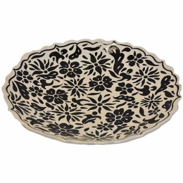 Διακοσμητική Πιατέλα Kapisik 026.0050 Φ40cm Black Κεραμικό