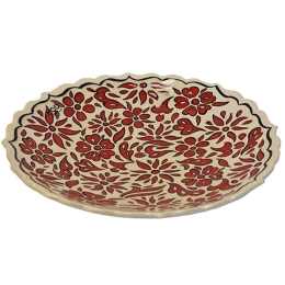 Διακοσμητική Πιατέλα Kapisik 026.0053 Φ30cm Red Κεραμικό