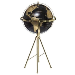 Υδρόγειος Σε Τρίποδο 07.175775 60cm Black-Gold Μέταλλο