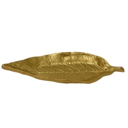 Διακοσμητική Πιατέλα Φύλλο 00.07.74001 31x8,5cm Gold Αλουμίνιο