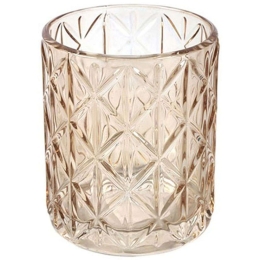 Κηροπήγιο Elliot 013.783765 8,5x10cm Beige Γυαλί