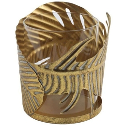 Κηροπήγιο Φύλλο 013.785207 15x16cm Gold Μέταλλο