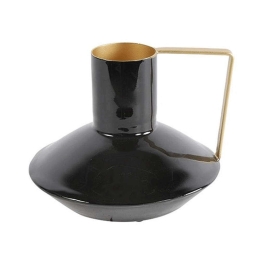 Βάζο 013.793356 20x16cm Black-Gold Μέταλλο