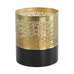 Κηροπήγιο 013.793500 8,5x9,5cm Black-Gold Metal