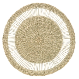 Σουπλά Ψάθινο 07.188806 Φ38cm Natural-White Ψάθα
