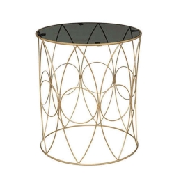 Τραπεζάκι Βοηθητικό 07.185720B 45x52cm Black-Gold