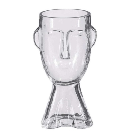Βάζο Γυάλινο Face 02.1122528 12x24cm Clear Γυαλί
