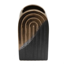 Βάζο Κεραμικό Arch 014.AB0153 15x24cm Black-Gold Κεραμικό