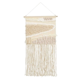 Διακοσμητικό Τοίχου Μακραμέ 02.1134849 35x75cm Beige Ύφασμα
