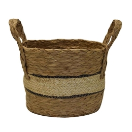 Καλάθι Ψάθινο 00.06.67536 26x22cm Natural-Ecru Ψάθα