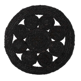 Σουπλά Σχοίνινο Dantele 07.188901 Φ38cm Black Σχοινί
