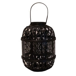 Φανάρι Bamboo 00.06.61121 Φ27x38cm Black Bamboo