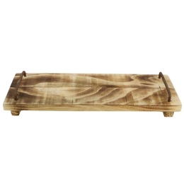 Δίσκος Σερβιρίσματος Burned 012.862033499 40x14x6,5cm Natural Ξύλο