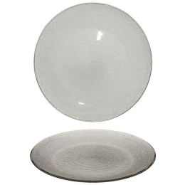 Πιάτο Ρηχό 07.154935B Φ21cm Grey Γυαλί