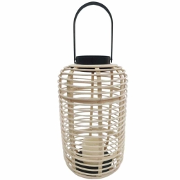 Φανάρι Με Κερί Led 00.06.61159 21x36cm Natural Rattan