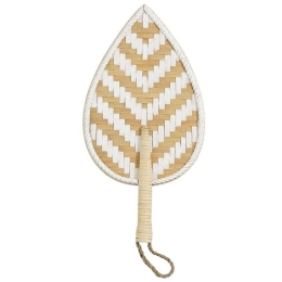 Διακοσμητικό Επιτοίχιο Φύλλο 02.1125515 53cm Natural-White Ψάθα