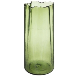 Βάζο Irregular 07.193755 15x32cm Green Γυαλί