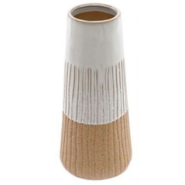 Βάζο Glazed 014.NI1048 27,5cm Natural-Ecru Κεραμικό