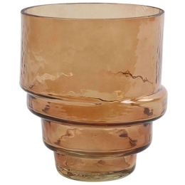 Βάζο Angelica 013.797281 15x17cm Brown Γυαλί