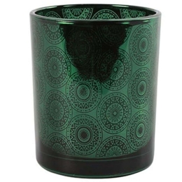 Κηροπήγιο Dolores 013.788305 7x8cm Green Γυαλί