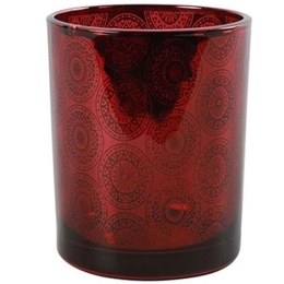 Κηροπήγιο Dolores 013.788308 7x8cm Red Γυαλί