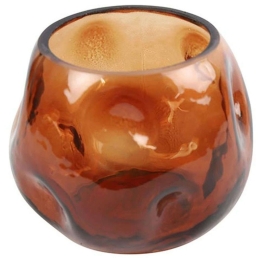 Κηροπήγιο 013.797315 8x6cm Brown Γυαλί
