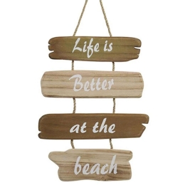 Πινακίδα Κρεμαστή Life 013.786721 37cm Ξύλινη Natural Ξύλο