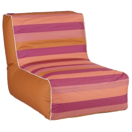 Πουφ Πολυθρόνα Φουσκωτή Ριγέ 02.1132487 90x60x70cm Fuchsia